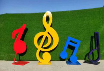 商業(yè)街音符雕塑廠家 音樂擺件 烤漆不銹鋼音符雕塑生產(chǎn)