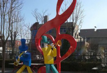 公園音符雕塑廠家 戶外擺件 大型不銹鋼音符雕塑加工