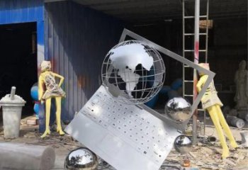 中式電腦雕塑廠家 現代教育小品 戶外不銹鋼電腦雕塑生產