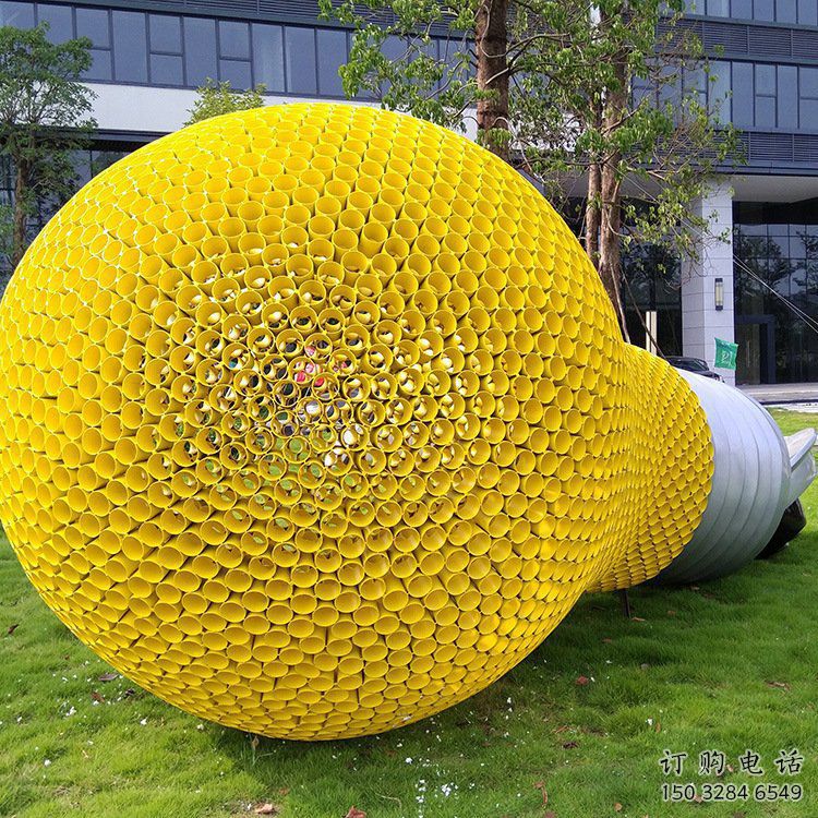 現(xiàn)代電燈泡雕塑廠家 大型擺件 別墅區(qū)不銹鋼電燈泡雕塑