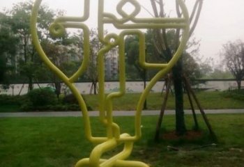 拉絲燈泡雕塑廠(chǎng)家 鏤空創(chuàng)意擺件 別墅區(qū)不銹鋼燈泡雕塑