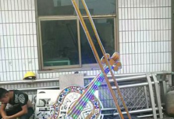 異形提琴雕塑廠家 現代小品  戶外不銹鋼提琴雕塑