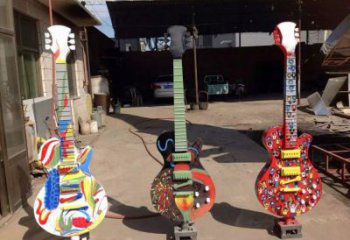 現代提琴雕塑廠家 歐式步行街小品 大型商場不銹鋼提琴雕塑