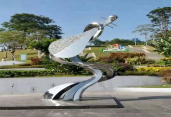 鏡面大提琴雕塑廠家 大型擺件 抽象不銹鋼大提琴雕塑制作