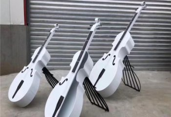 戶外小提琴雕塑廠家 噴漆小品 現(xiàn)代不銹鋼小提琴雕塑