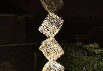 燈光幾何體雕塑廠家 創意小品 商業街不銹鋼幾何體雕塑廠