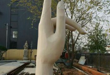 商業街手勢雕塑廠家 抽象擺件 大型不銹鋼手勢雕塑廠