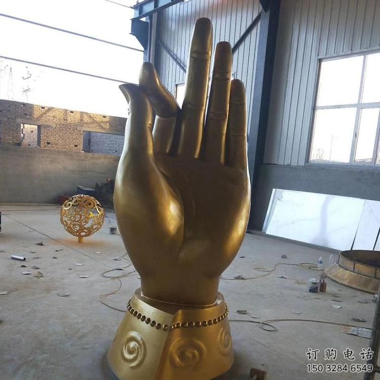 房地產(chǎn)拈花指雕塑廠家 創(chuàng)意擺件 鍛造不銹鋼拈花指雕塑廠