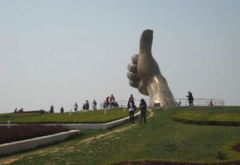 創意拇指雕塑廠家 公園小品 戶外不銹鋼拇指雕塑廠