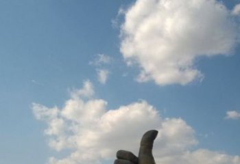 現代拇指雕塑廠家 大型別墅區擺件 異形不銹鋼拇指雕塑廠