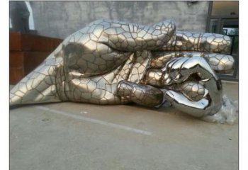 幾何拇指雕塑廠家 創意小品 現代不銹鋼拇指雕塑廠