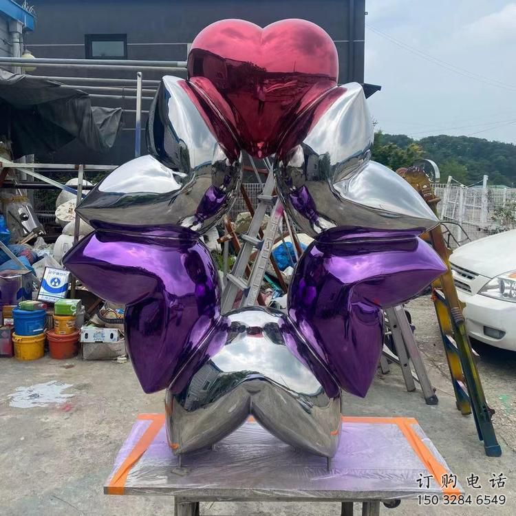 電鍍愛心雕塑廠家 園林?jǐn)[件 戶外不銹鋼愛心雕塑廠