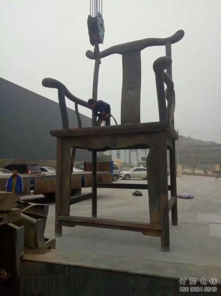 噴漆椅子雕塑廠家 中式小品 現代不銹鋼椅子雕塑廠