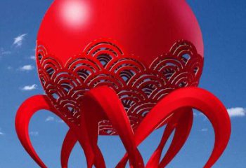 廣場紅日雕塑廠家 烤漆小品 現代不銹鋼紅日雕塑廠