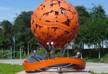 廣場紅日雕塑廠家 公園小品 鏤空不銹鋼紅日雕塑廠