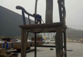噴漆椅子雕塑廠家 中式小品 現代不銹鋼椅子雕塑廠