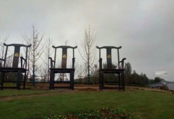 現代椅子雕塑廠家 大型別墅區擺件 創意不銹鋼椅子雕塑廠