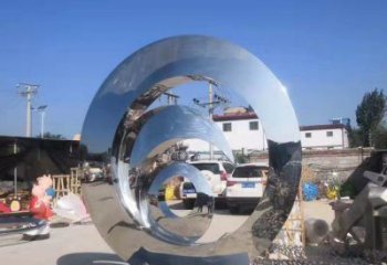 現(xiàn)代圓盤雕塑廠家 大型別墅區(qū)擺件 鏡面不銹鋼圓盤雕塑廠