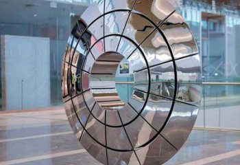 抽象圓盤雕塑廠家 酒店小品 現(xiàn)代不銹鋼圓盤雕塑廠