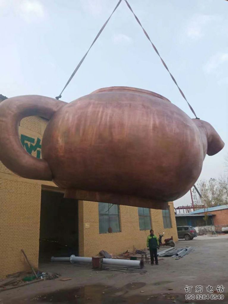 中式水壺雕塑廠家 仿古小品 游樂場不銹鋼水壺雕塑廠