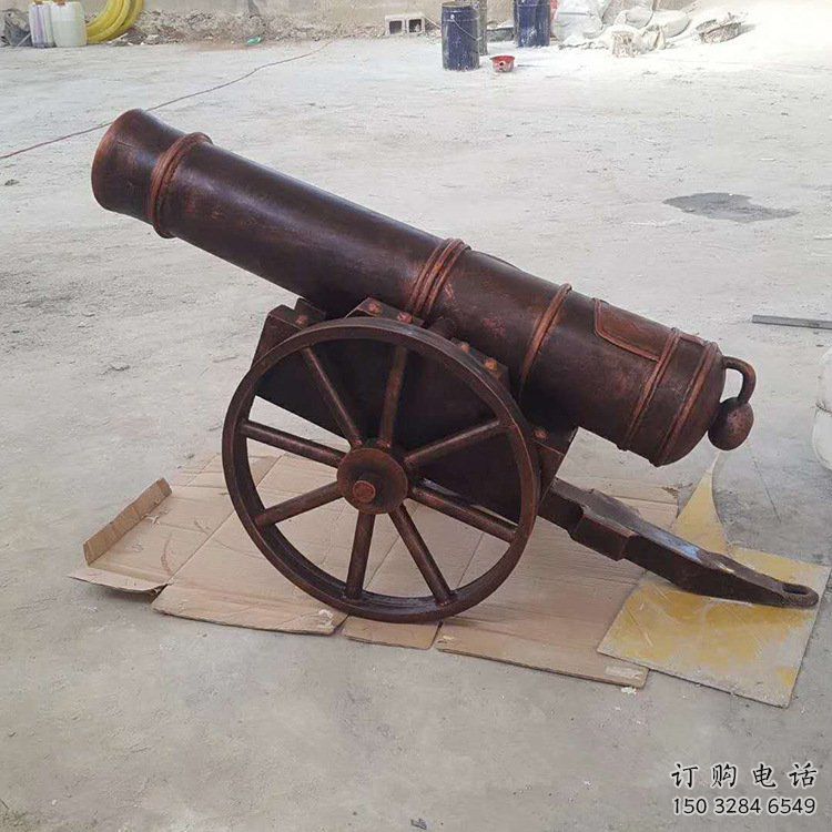 彩繪炮雕塑廠家 創意擺件 街頭不銹鋼炮雕塑廠