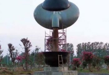 拉絲水壺雕塑廠家 創意擺件 別墅區不銹鋼水壺雕塑廠