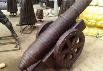 現代炮雕塑廠家 大型別墅區擺件 戶外不銹鋼炮雕塑廠