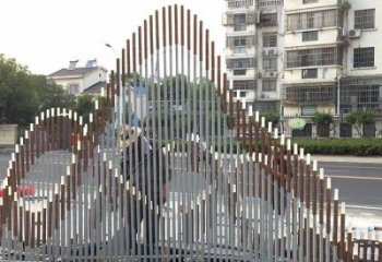 現代假山雕塑廠家 大型別墅區擺件 鏤空不銹鋼假山雕塑廠