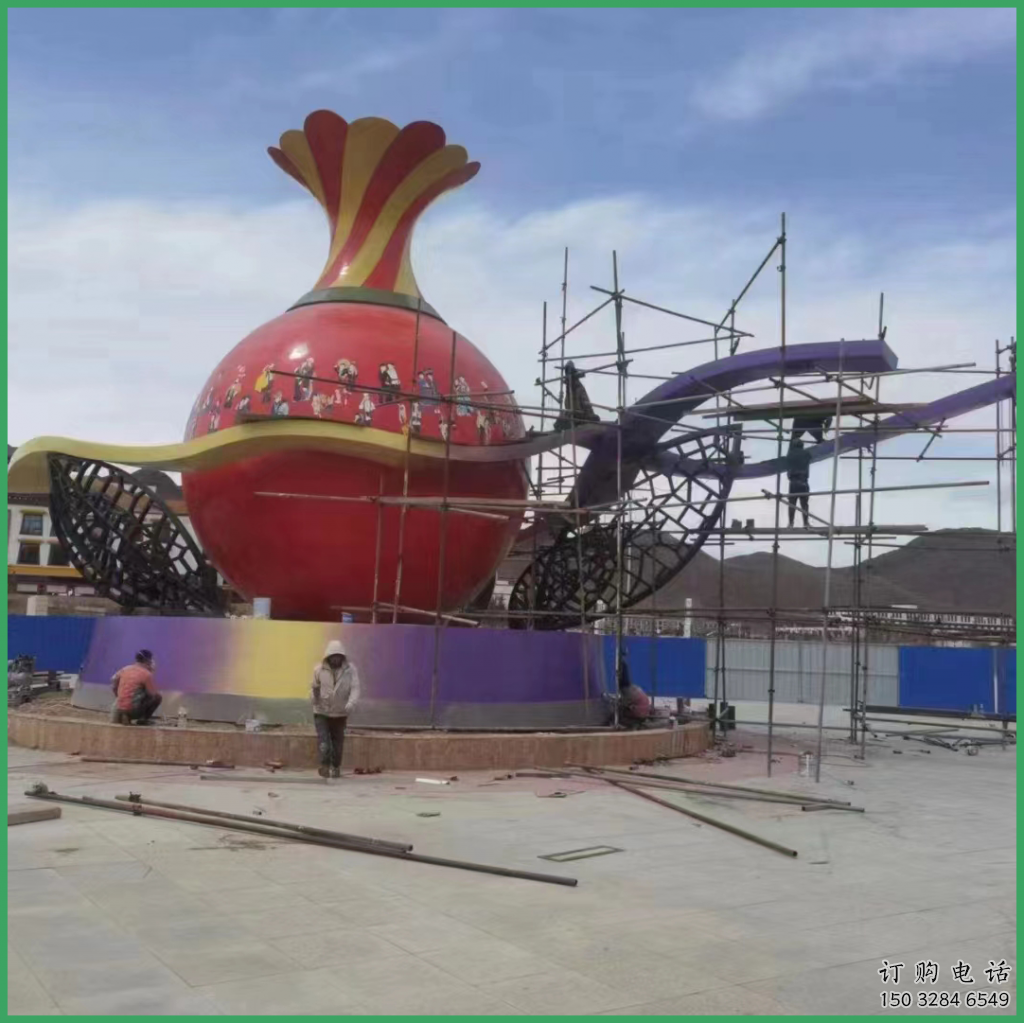 廣場花瓶雕塑廠家 創意小品 現代不銹鋼花瓶雕塑廠