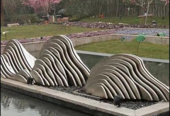 抽象群山雕塑廠家 房地產小品 大型不銹鋼群山雕塑廠