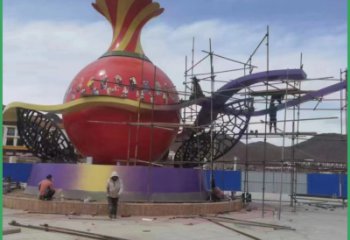 廣場(chǎng)花瓶雕塑廠家 創(chuàng)意小品 現(xiàn)代不銹鋼花瓶雕塑廠