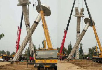 烤漆螺絲雕塑廠家 創(chuàng)意小品 戶外不銹鋼螺絲雕塑定做