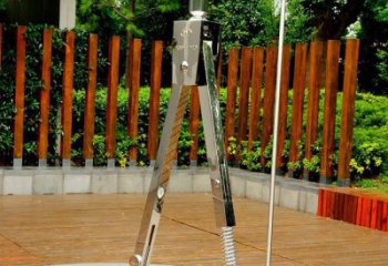 街道圓規雕塑廠家 現代擺件 鏡面不銹鋼圓規雕塑廠