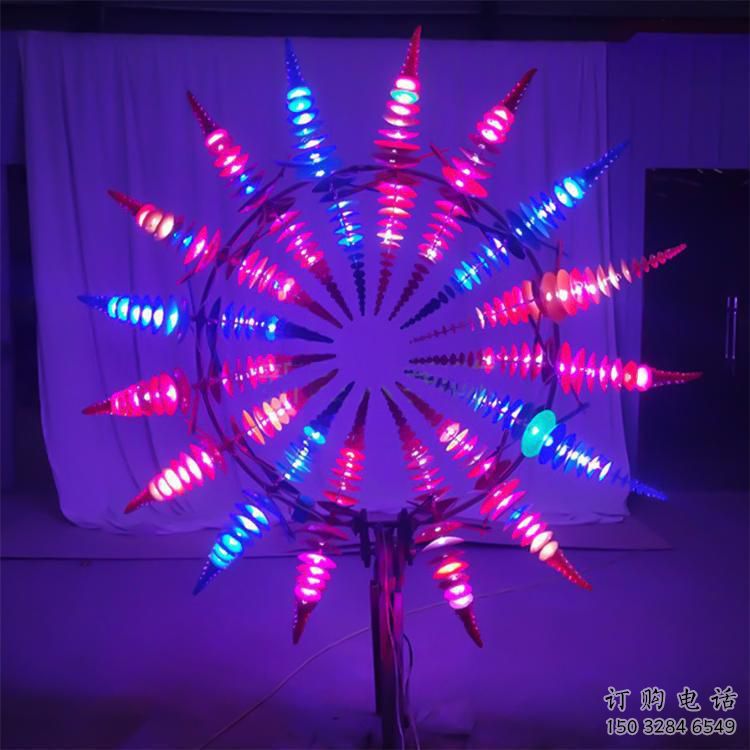 戶外風動雕塑廠家 噴漆小品 燈光不銹鋼風動雕塑廠