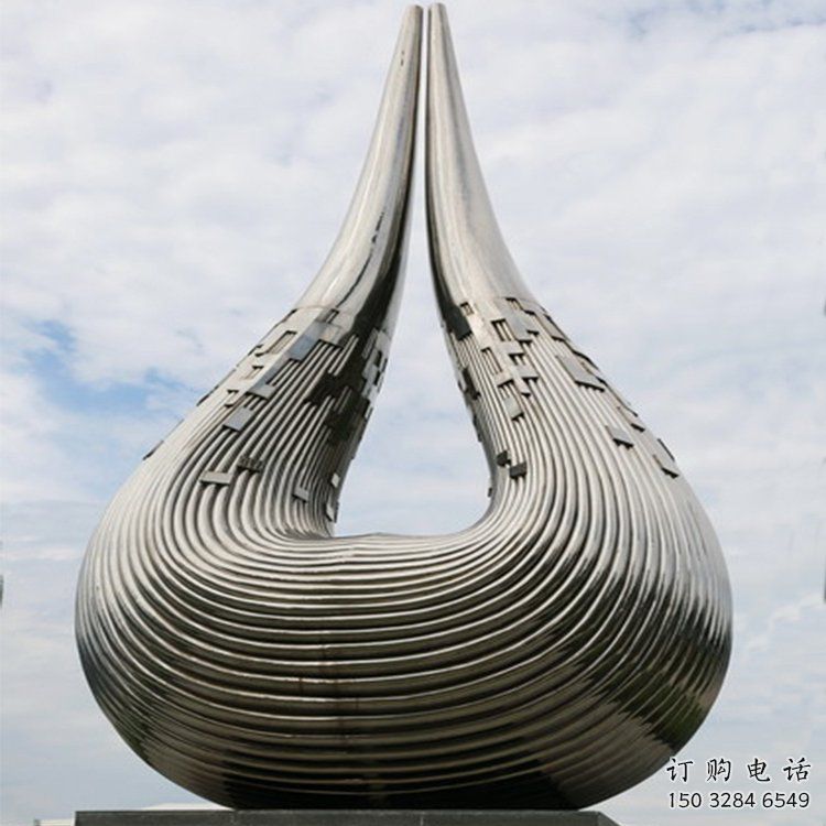 幾何市政雕塑廠家 創意小品 拉絲不銹鋼市政雕塑廠