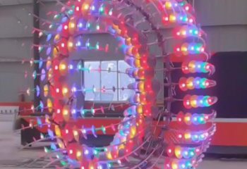 街道風動雕塑廠家 現代擺件 鏡面不銹鋼風動雕塑廠