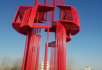 戶外市政雕塑廠家 噴漆小品 鋼管不銹鋼市政雕塑廠