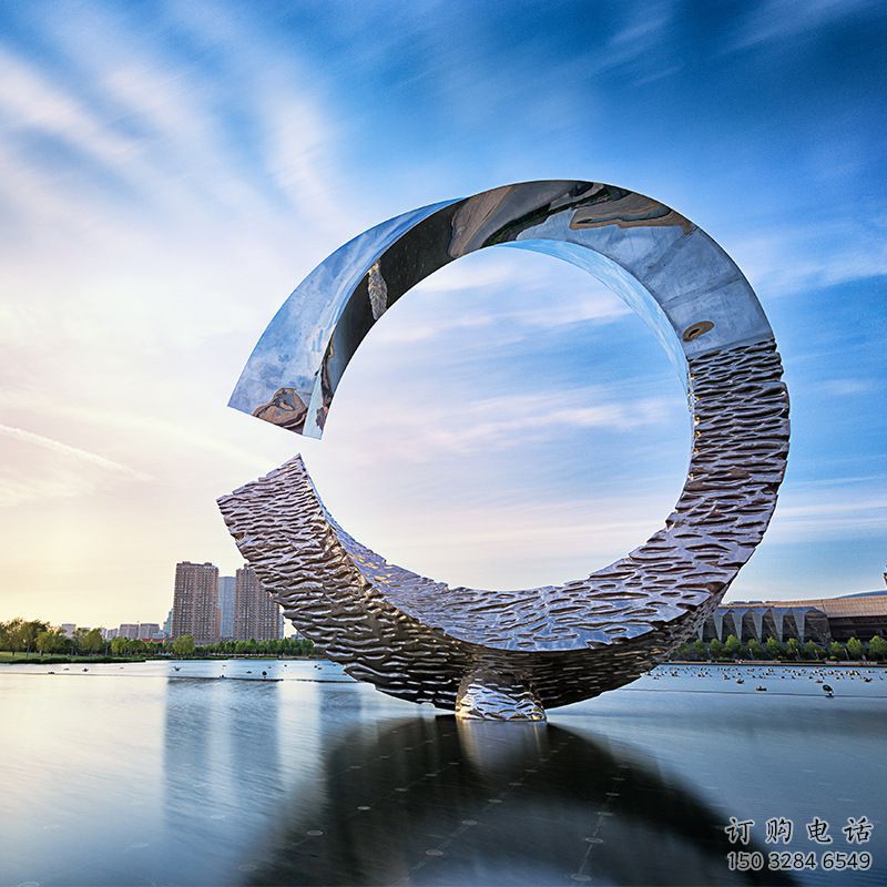 鏡面磁鐵雕塑廠家 烤漆大型擺件 創意不銹鋼磁鐵雕塑廠