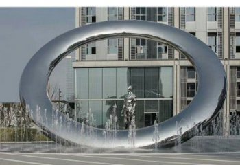 抽象水簾雕塑廠家 啞光小品 戶外不銹鋼水簾雕塑廠