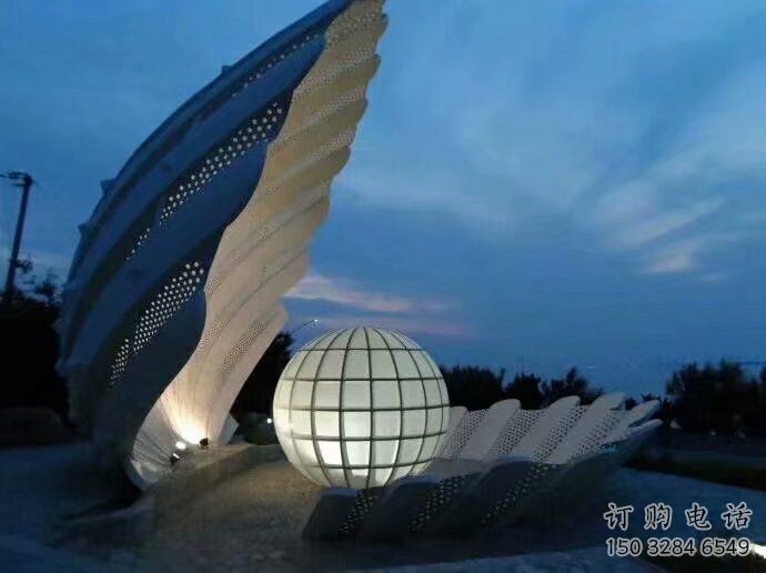 創(chuàng)意貝殼雕塑廠家 抽象小品 公園不銹鋼貝殼雕塑廠