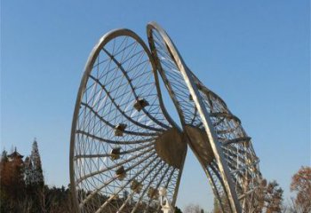 異形貝殼雕塑廠家 現代小品 歐式不銹鋼貝殼雕塑廠