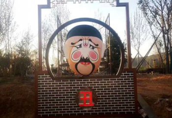 廣場臉譜雕塑廠家 公園小品 大型不銹鋼臉譜雕塑廠
