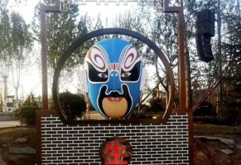 戶外臉譜雕塑廠家 噴漆小品 抽象不銹鋼臉譜雕塑廠