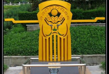 異形臉譜雕塑廠家 現代小品 烤漆不銹鋼臉譜雕塑廠家