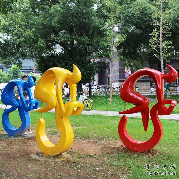 中式賽車雕塑廠家 烤漆小品 游樂場不銹鋼賽車雕塑廠