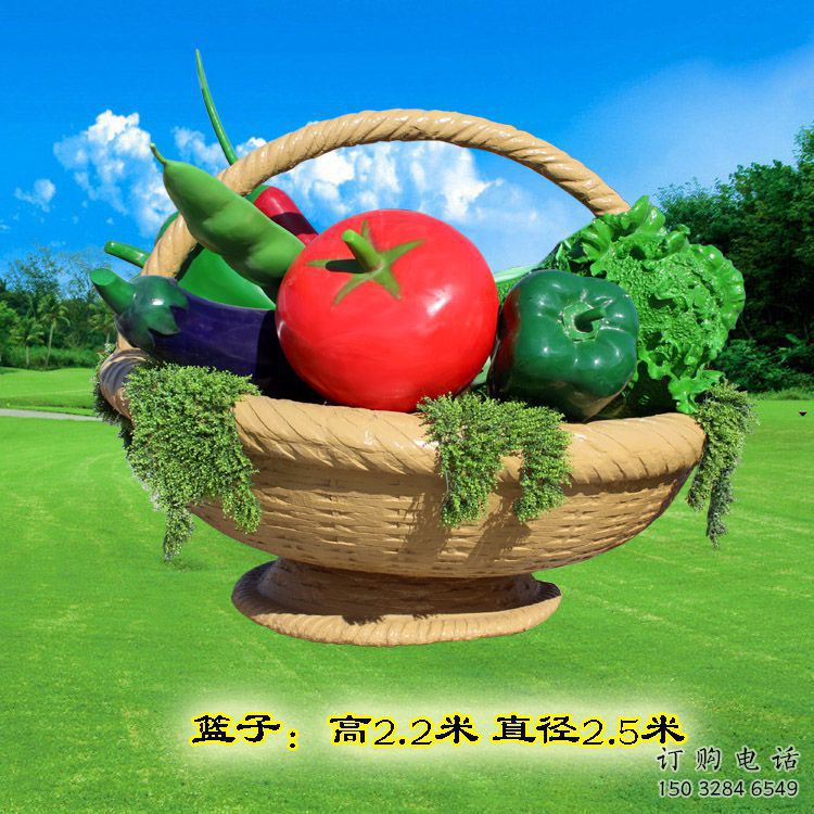 歐式菜籃子雕塑廠家 抽象擺件 街頭不銹鋼菜籃子雕塑價(jià)格