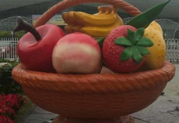 抽象菜籃子雕塑廠家 抽象小品 戶外不銹鋼菜籃子雕塑加工