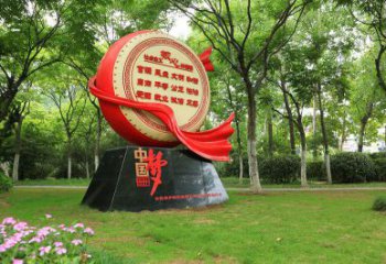 黨建鼓雕塑廠家 異形小品 大型不銹鋼鼓雕塑廠