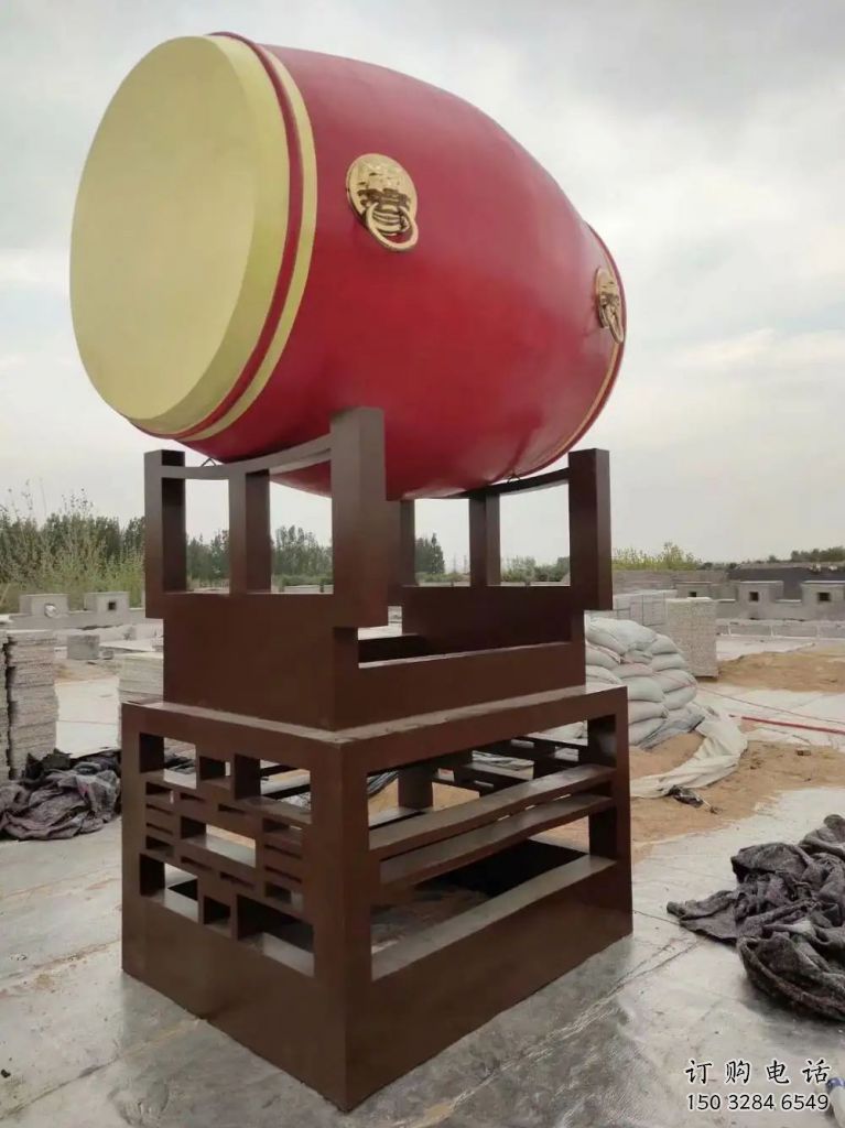 創意大鼓雕塑廠家 現代小品 公園不銹鋼大鼓雕塑廠