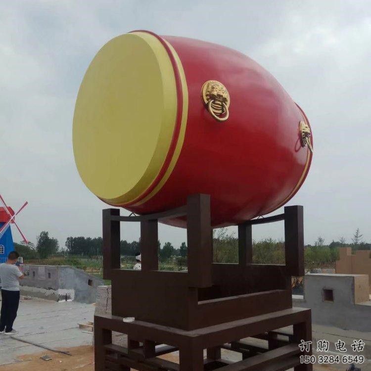 噴漆大鼓雕塑廠家 中式小品 大型不銹鋼大鼓雕塑生產(chǎn)